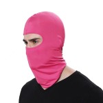 Face protection mask / hood, for paintball, skiing, motorcycling, airsoft, pink color